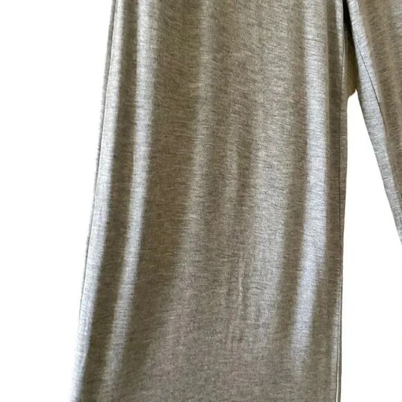 NWT Chaser  Paper Bag Waist Jersey Soft Wide Leg Heather Gray High Rise Pants M - Picture 7 of 13